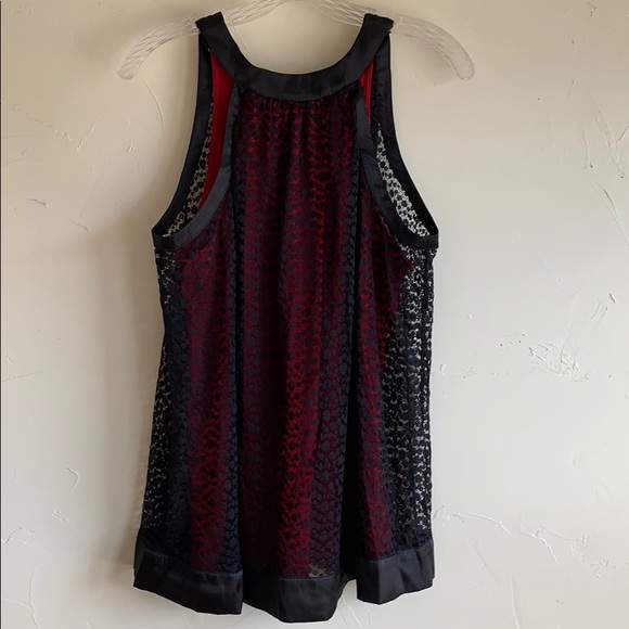 Sleeveless Black & Red Top - Picture 2 of 7